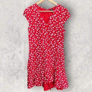 Red Floral J. Crew Dress